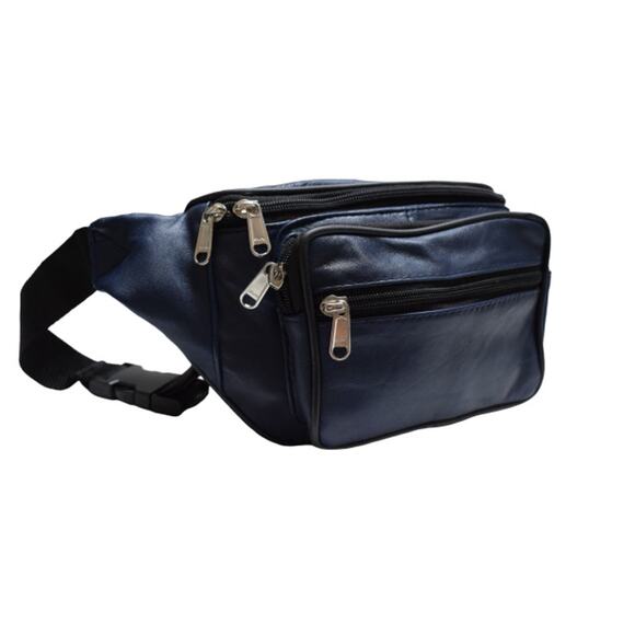 Leather Fanny Pack with Multiple Zipper Pockets for Travel & Everyday Use - Picture 6 of 6